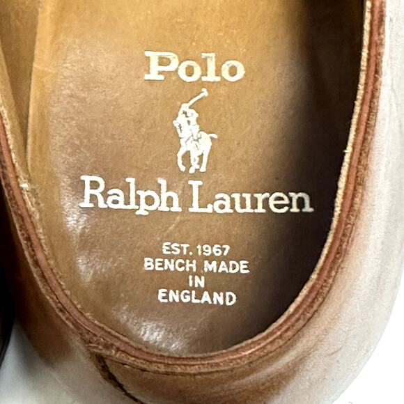 Crockett & Jones x Polo Ralph Lauren Monk Strap Brown Calf Bench England 9.5 - Picture 11 of 16